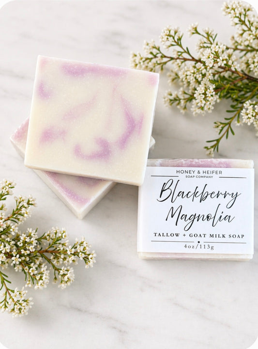 Blackberry Magnolia Tallow & Goat Milk Soap